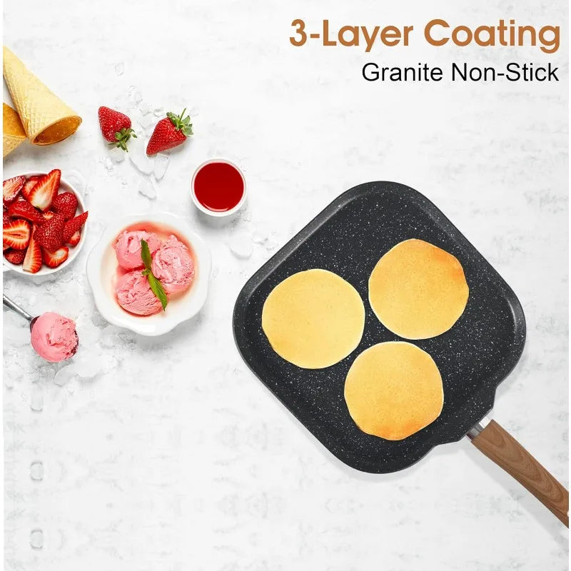 Kitchen Academy 17-Piece Induction Cookware Set – Nonstick Black Granite Pots & Pans Cooking Set