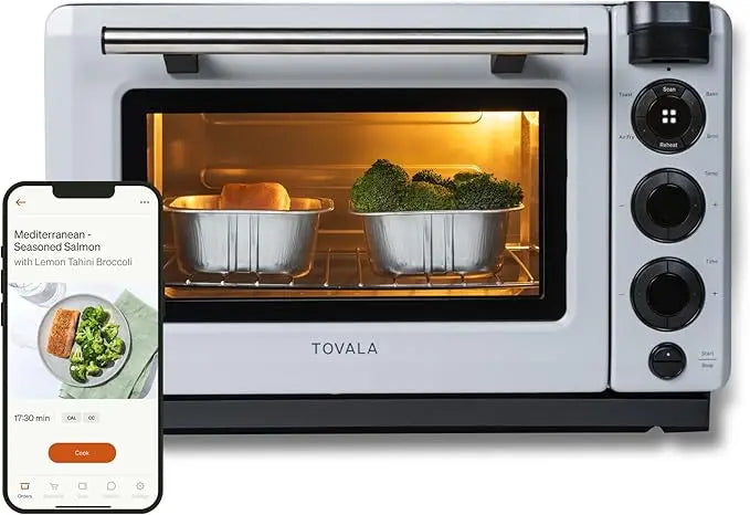 Tovala Smart Oven – 5-in-1 Countertop Convection Oven with Steam, Bake, Toast, Reheat & Broil