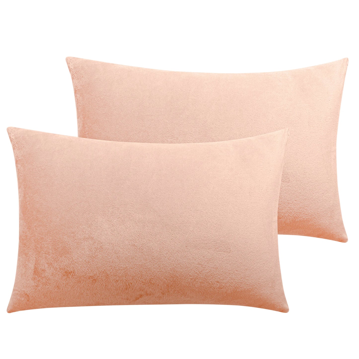 NTBAY 2-Pack Velvet Pillowcases – Soft & Warm Travel Pillow Covers with Hidden Zipper Closure