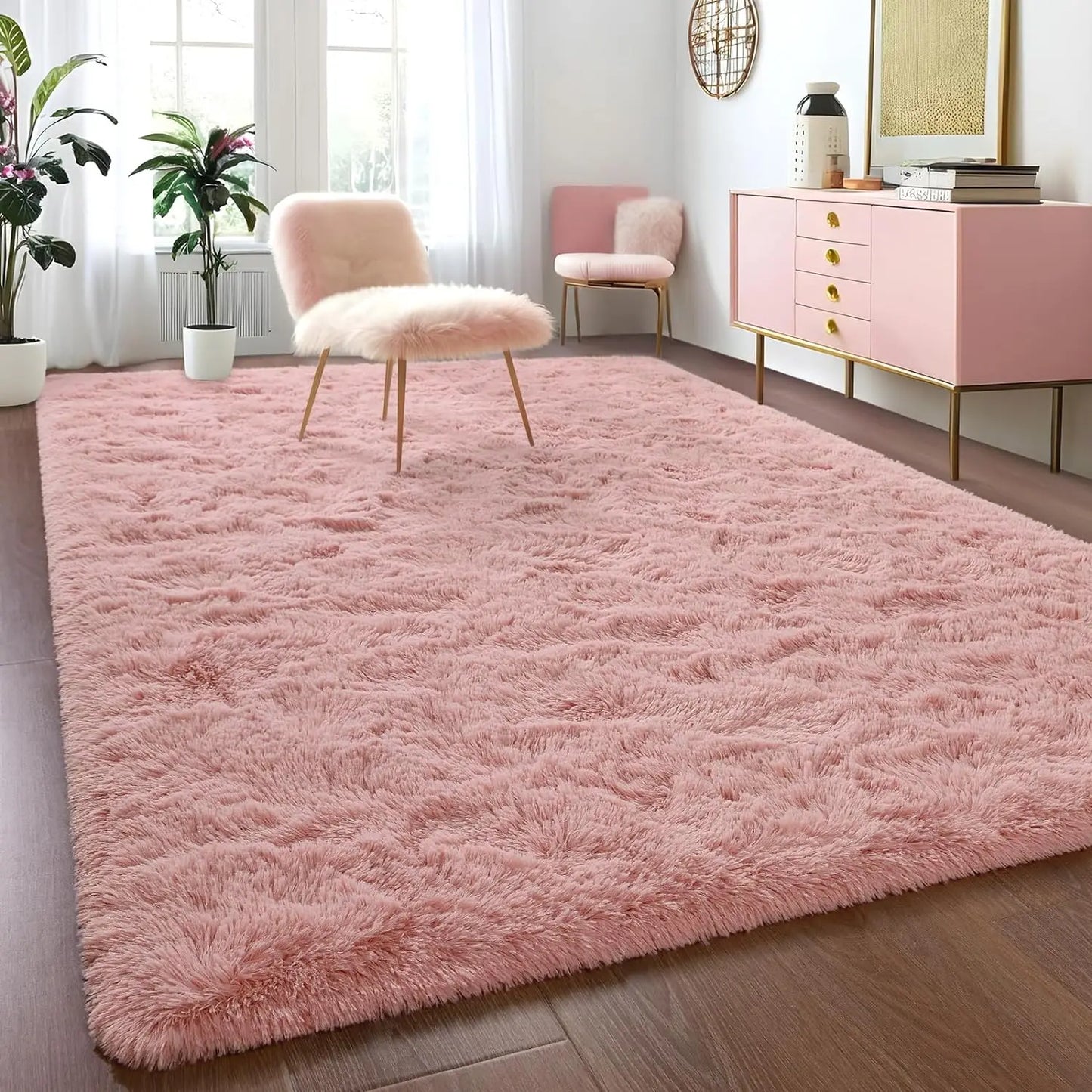 Fluffy Area Rug – Soft Fuzzy Carpet for Bedroom, Living Room & Kids Room