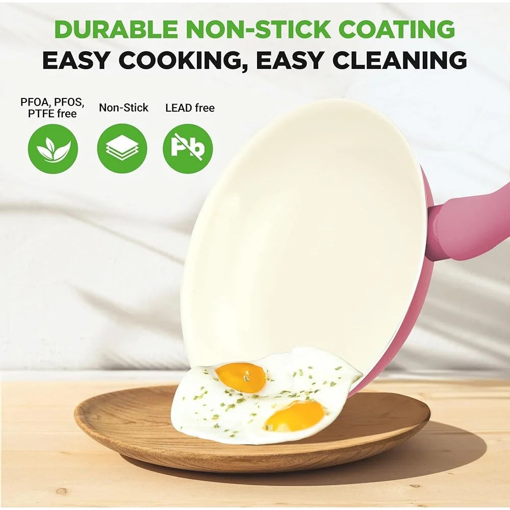 54-Piece Non-Stick Ceramic Cookware Set – Pots, Pans, Knives, Utensils & Bakewarecookware set, ceramic pots and pans, non stick cookware, kitchen tools set, 54 piece cookware, bakeware set, induction cookware, gas stove coo