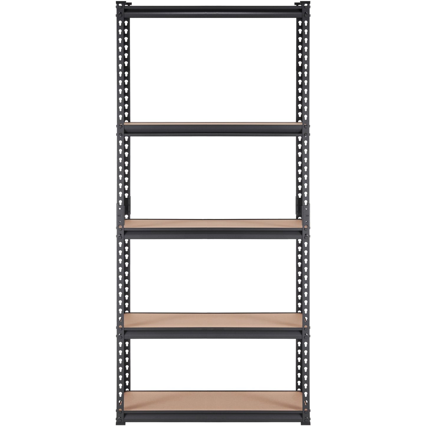 VEVOR Storage Shelving Unit, 5-Tier Adjustable, 2000 Lbs Capacity, Heavy Duty Garage Shelves Metal Organizer Utility Rack, Black, For Kitchen Pantry Basement Bathroom Laundry