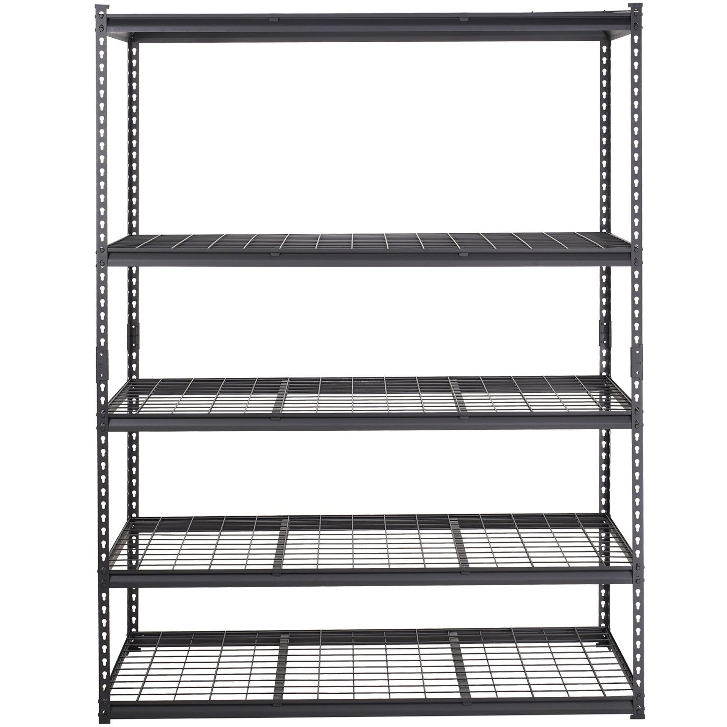 Storage Shelving Unit, 5-Tier Adjustable, 2000 Lbs Capacity, Heavy Duty Garage Shelves Metal Organizer Wire Rack, Black, For Kitchen Pantry Basement Bathroom Laundry Closet