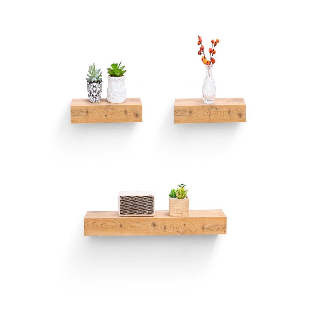 Floating Shelves  23.6 Wall Mounted Wood Shelves For Bathroom, Bedroom, Living Room, Kitchen, Hanging Shelf For Books  Storage  Decor With Invisible Brackets, Maple