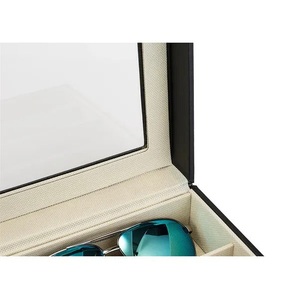 Leather Multi Sunglasses Organizer For Women Men Eyeglasses