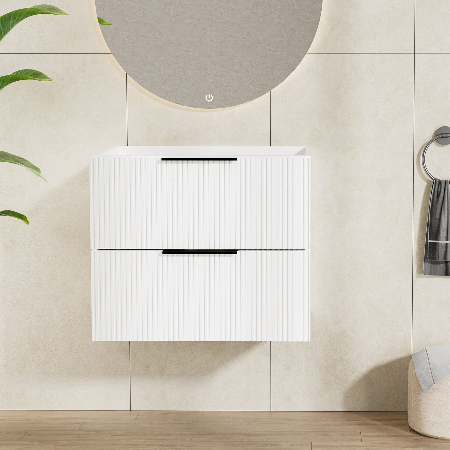 24 Inch White Bathroom Vanity Without Sink