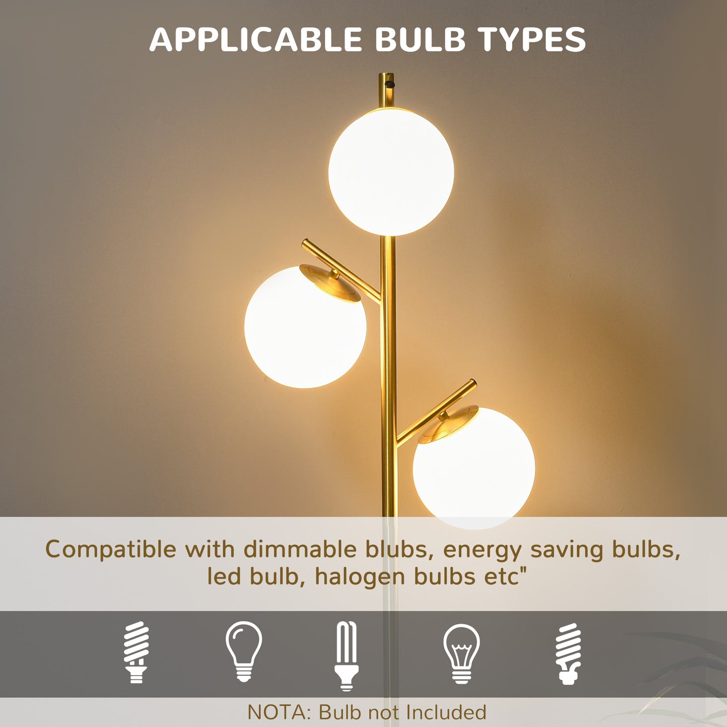 Modern 3-Light Floor Lamp for Living Room – Tree Standing Ambient Lighting