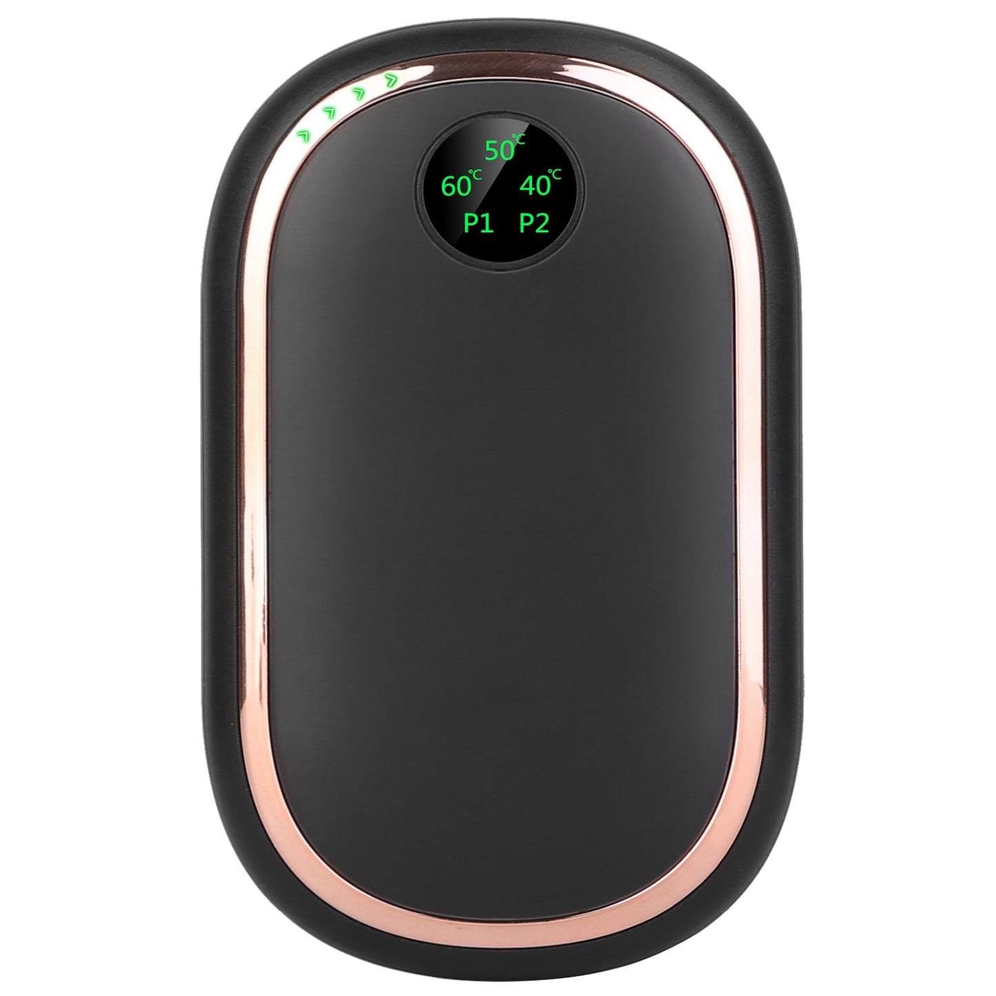 2 Colors Options -- 1Pc Rechargeable Hand Warmer Electric Hand Heater Portable Reusable Pocket Warmer Power Bank With Digital Display Sunset Light 3 Levels Double-sided Heating