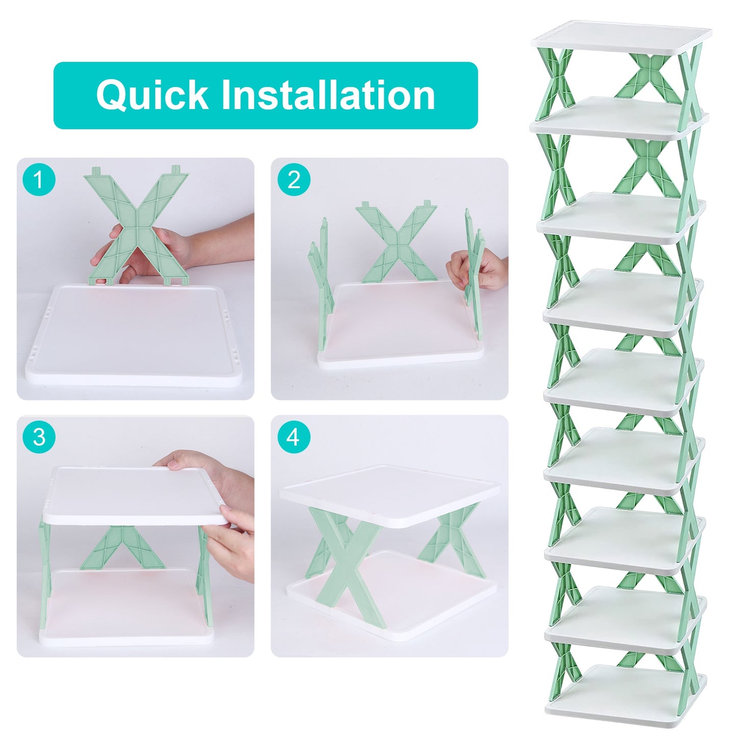 HearthSpace™ Slim Vertical Shoe Tower (Holds 9 Pairs)