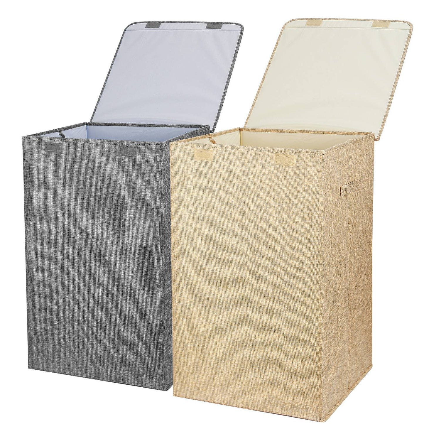1Pc Foldable Laundry Hampers Washing Clothes Laundry Basket With Lid Handles Storage Organizer