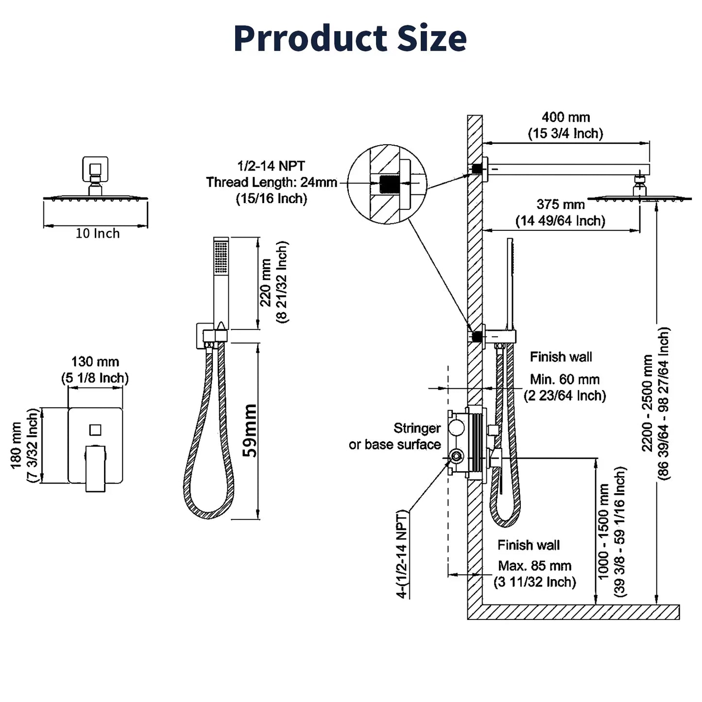 Metal Shower Faucets
