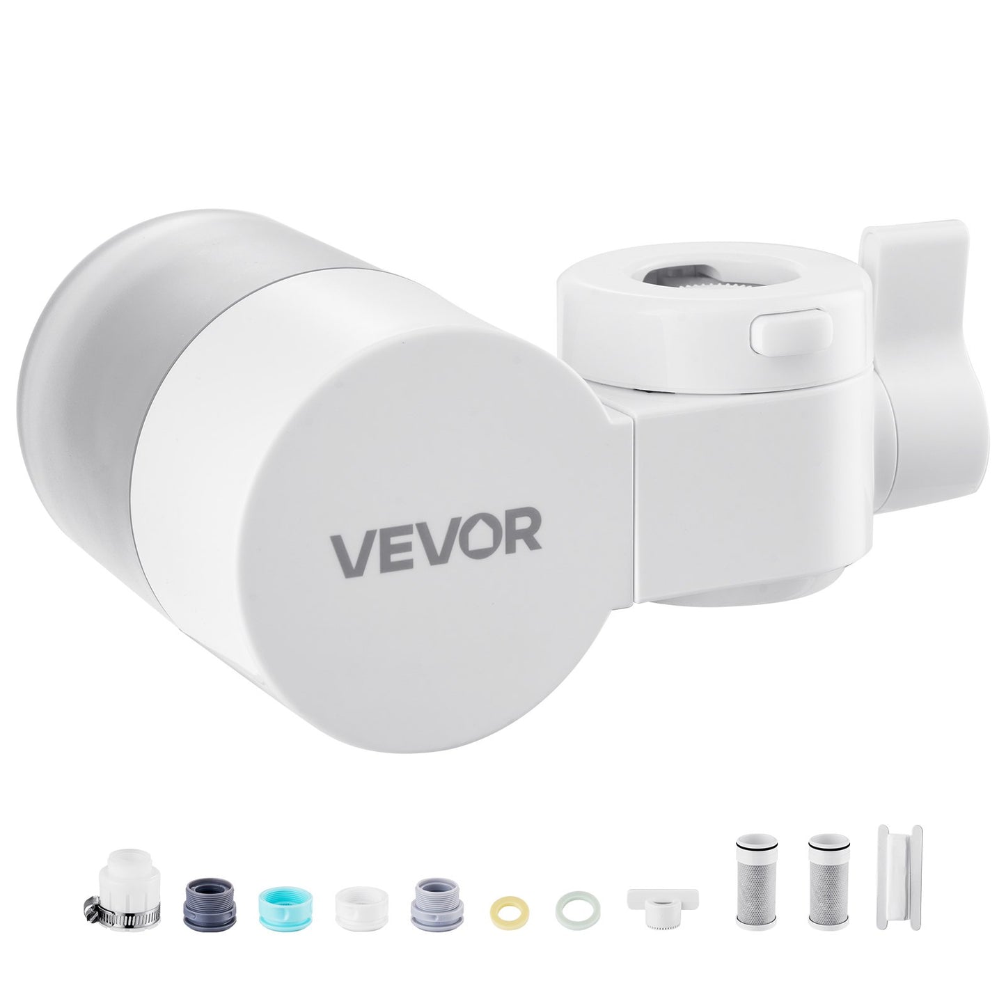 Faucet Mount Water Filters Sink Water Purifier For Kitchen White Horizontal