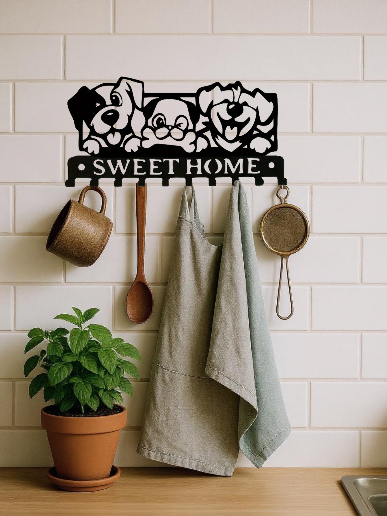 Creative Metal Kitchen Towel Peg - Unique Wall Hook, Personalized Home Gift