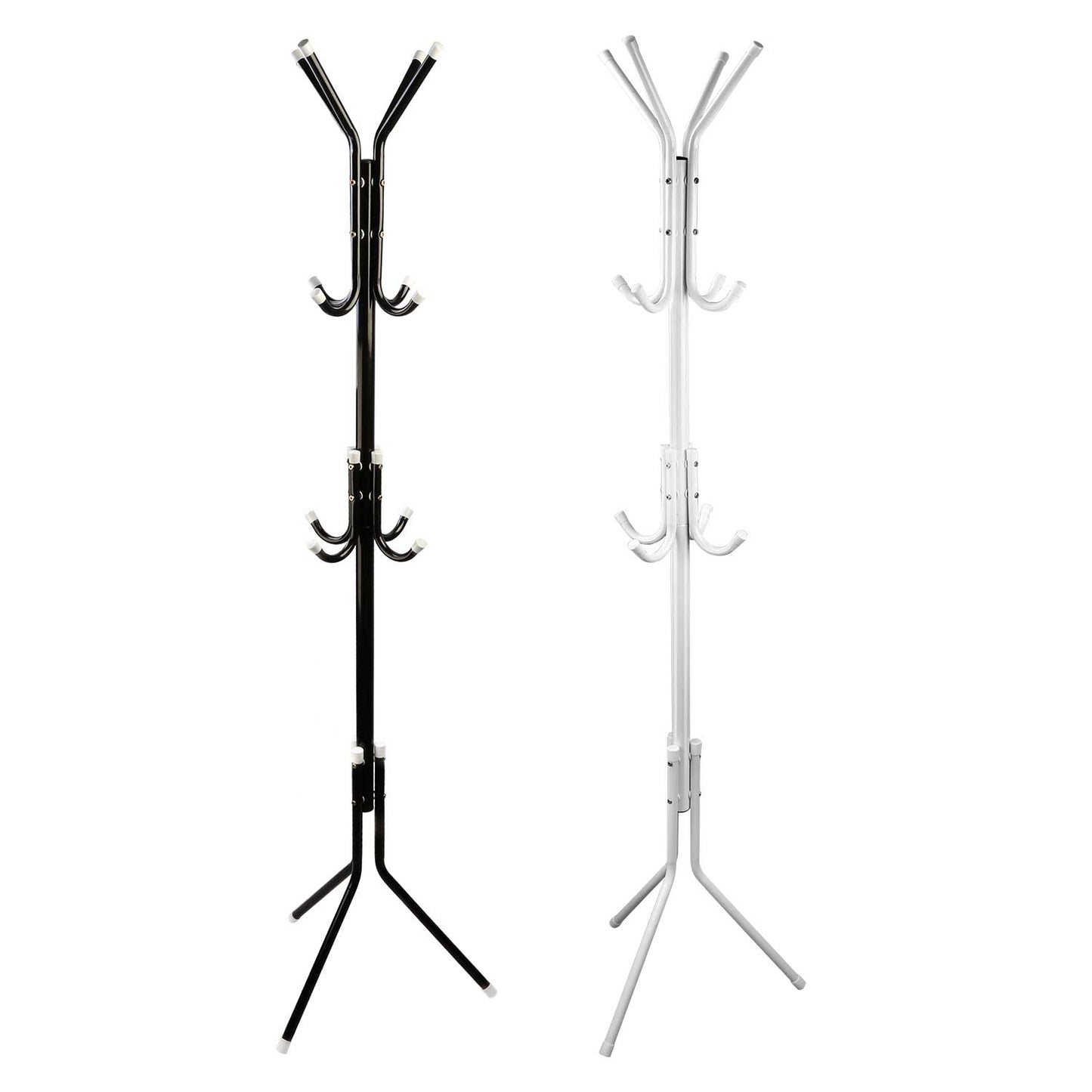 Black-White Options -- 1Pc Standing Coat Hat Rack Organizer