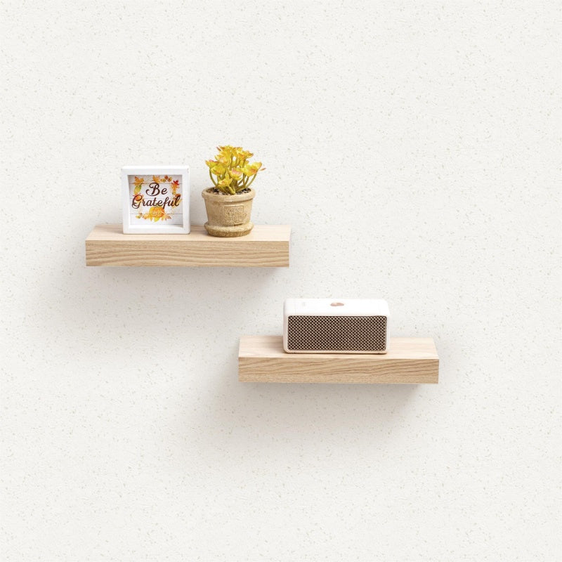 Floating Shelves  11.8 Wall Mounted Wood Shelves For Bathroom, Bedroom Living Room Kitchen Hanging Shelf For Books Storage Decor With Invisible Brackets, Maple