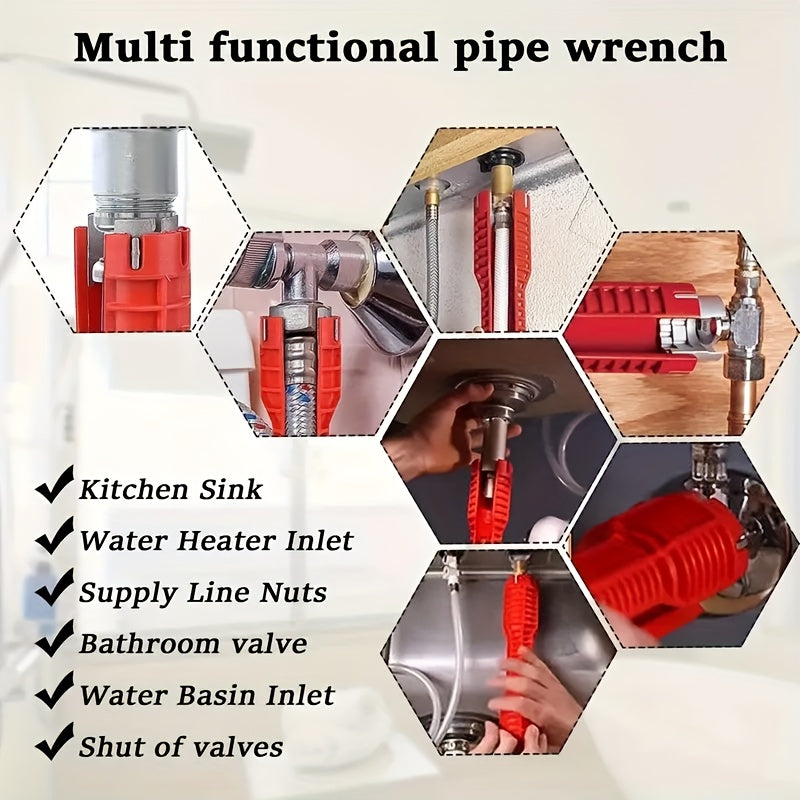 14-in-1 Sink & Faucet Installer Tool – Multi-Function Plumbing Wrench for Bathroom & Kitchen Repairs