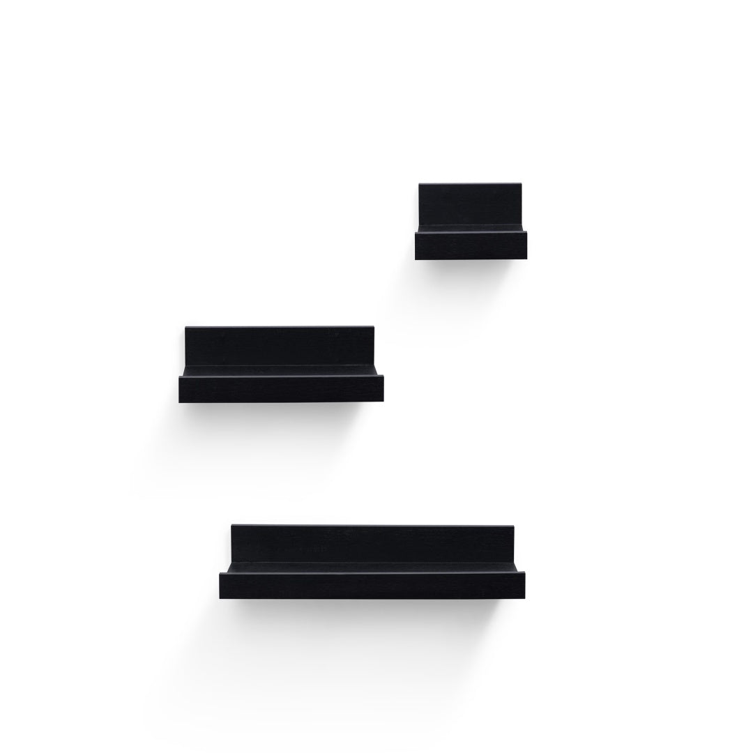 Floating Shelves  15.7 Wall Mounted Wood Shelves For Bathroom, Bedroom, Living Room, Kitchen, Hanging Shelf For Books  Storage  Decor With Invisible Brackets, Black