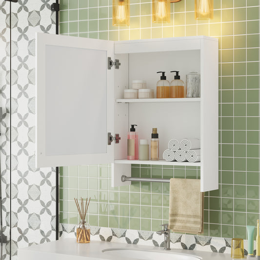 3-in-1 Bathroom Mirror Cabinet, 20-inch Wall Mounted Medicine Cabinet With Adjustable Shelf & Soft Close Door, High-Define Mirror With Storage For Bathroom Vanity