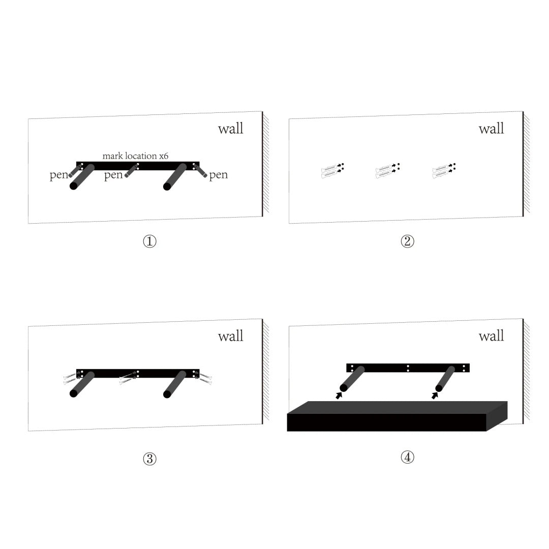 Floating Shelves  18.11 Wall Mounted Wood Shelves For Bathroom, Bedroom, Living Room, Kitchen, Hanging Shelf For Books Storage Decor With Invisible Brackets, Black