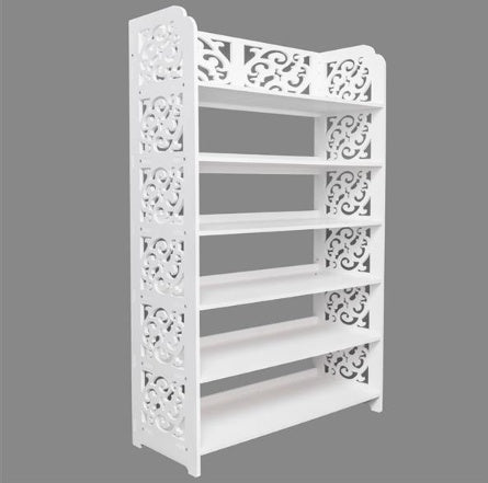 Wood Plastic Board -6-story Carved Shoe Rack