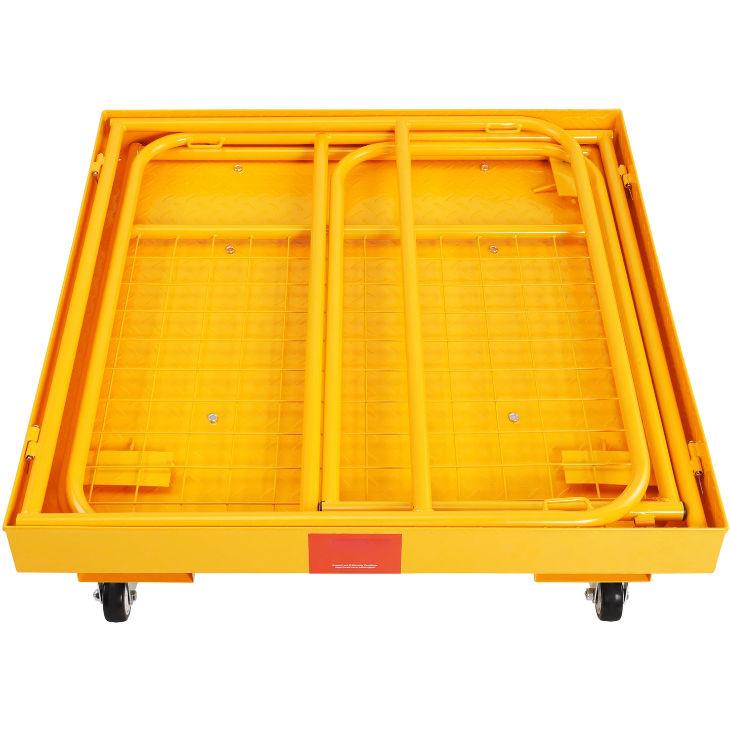 VEVOR Forklift Safety Cage, 1200 Lbs Load Capacity, 36 X 36 Inches Folding Forklift Work Platform With Lockable Swivel Wheels, Drain Hole & Device Chain, Holds 1 To 2 Adults, Perfect For Aerial Work