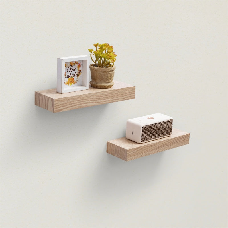 Floating Shelves  11.8 Wall Mounted Wood Shelves For Bathroom, Bedroom Living Room Kitchen Hanging Shelf For Books Storage Decor With Invisible Brackets, Maple