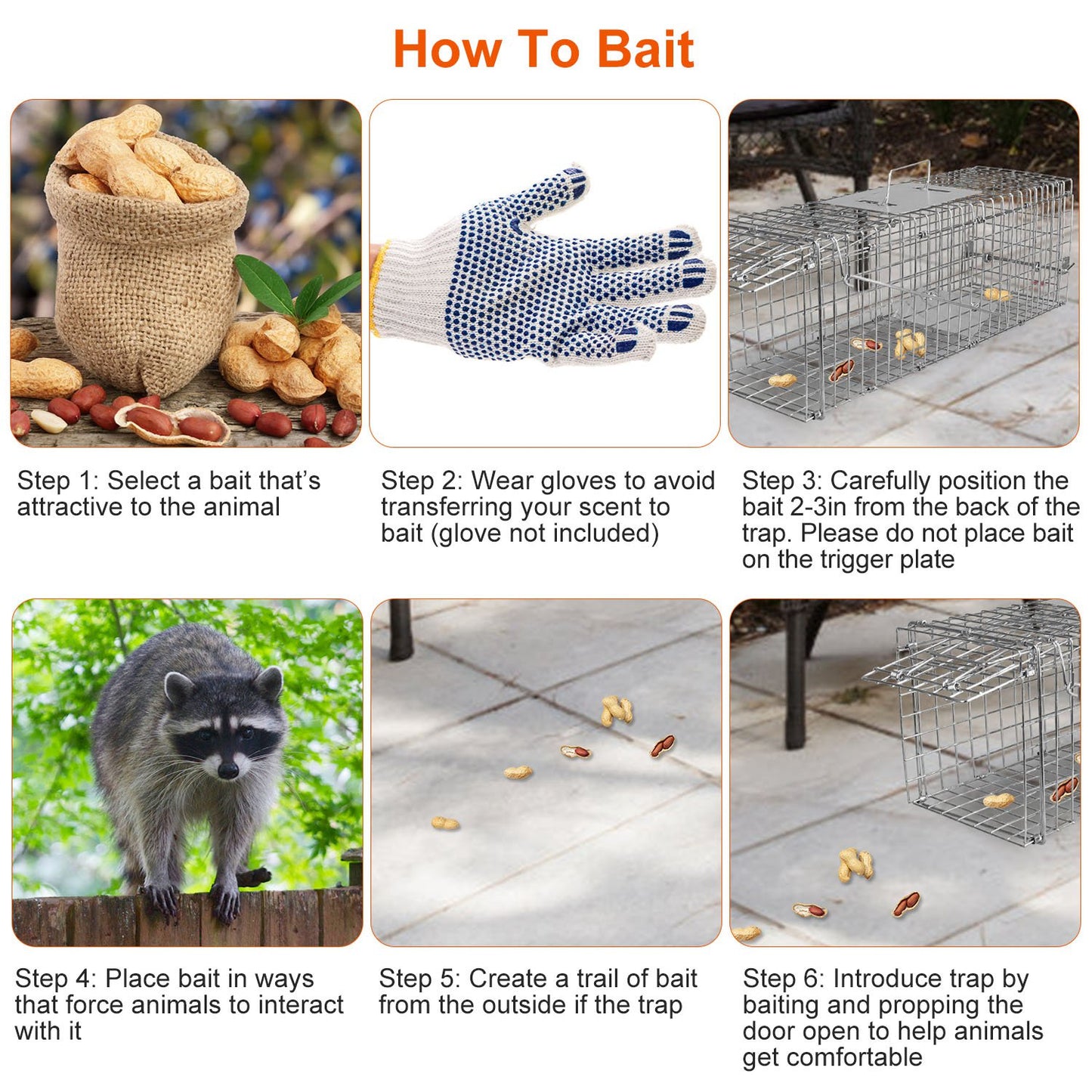 1Pc Humane Cat Trap Cage Catch Release Live Animal Rodent Cage Collapsible Galvanized Wire For Small Raccoons Beavers Groundhogs Foxes Armadillos