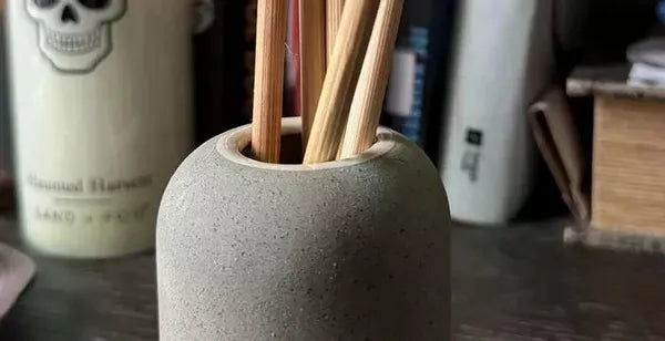 100ml Matte Textured Ceramic Lavender Eucalyptus Diffuser Gray: Home Aromatherapy, No Battery