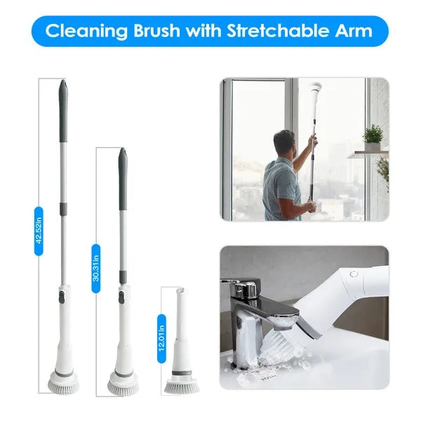 PowerClean™ Electric Spin Scrubber – Cordless Deep Cleaning Brush (6 Heads)