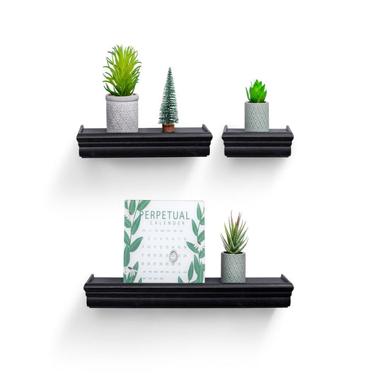Floating Shelves  17.9 Wall Mounted Wood Shelves For Bathroom, Bedroom, Living Room, Kitchen, Hanging Shelf For Books Storage Decor With Invisible Brackets, Brown