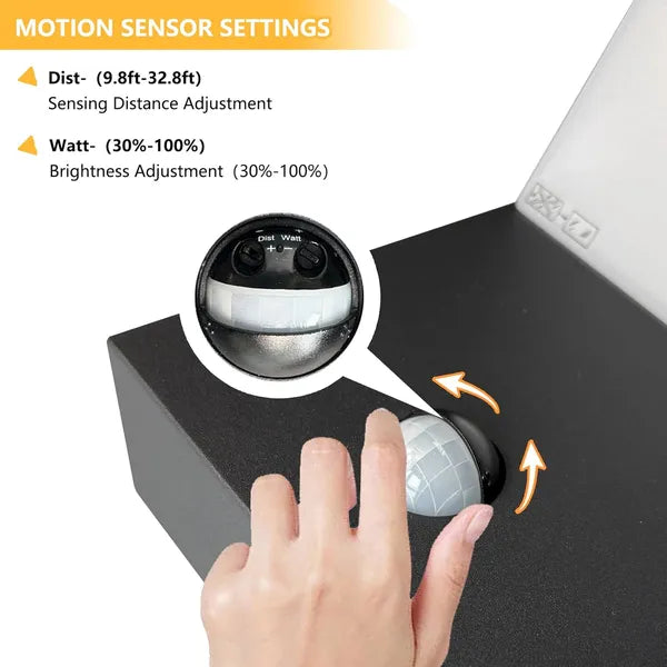 Inowel Wall Light Outdoor LED Wall Mount Lamp Wall Sconce With Motion Sensor Lantern Fixture 19231