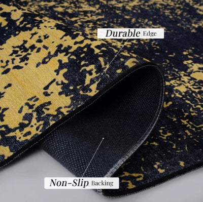 Luxury Washable 5x8 Area Rug – Non-Slip, Pet & Kid Friendly, Modern Low-Pile Carpet (Ships from USA)