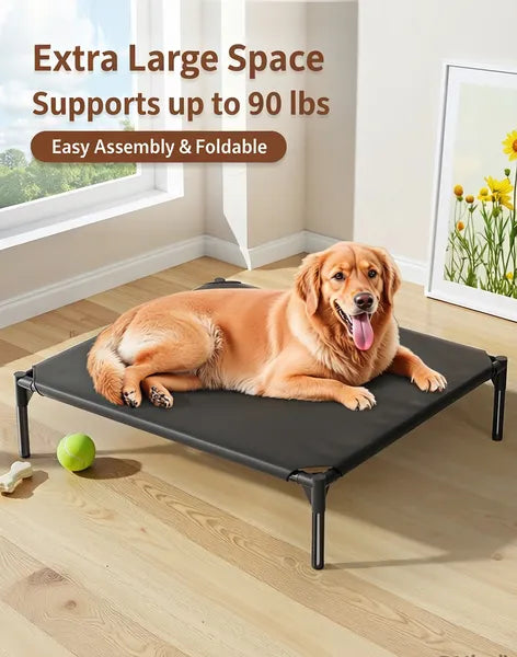 Pet Bed, No Assembly Required, Foldable, Portable, Waterproof & Moisture-Proof, Breathable & Antibacterial, All-Season Sleeping Mat For Cats And Dogs, Indoor & Outdoor Use
