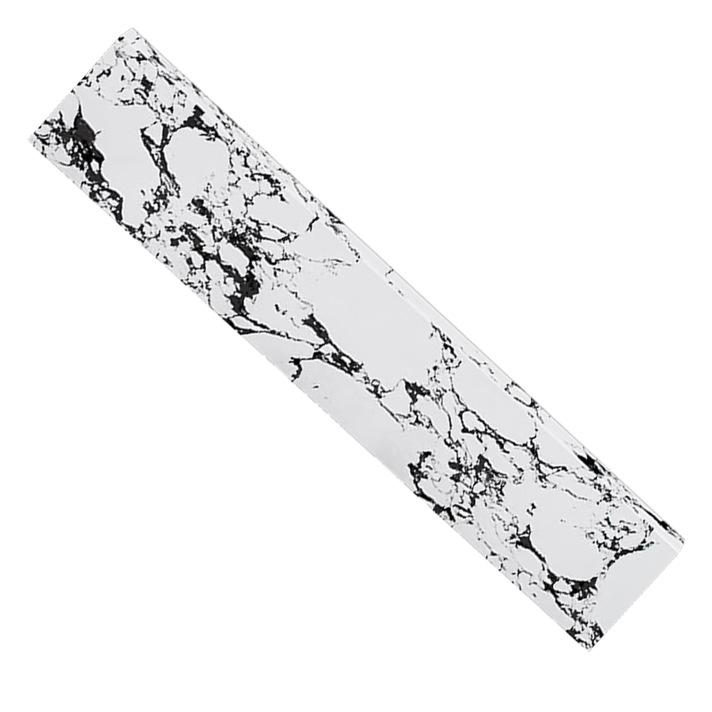 22-inch X 4-inch Bathroom Sink Side Splash, Suitable For Bathroom Vanity Sink Top Sizes, Engineered Marble Stone Side Splash, Panda White.