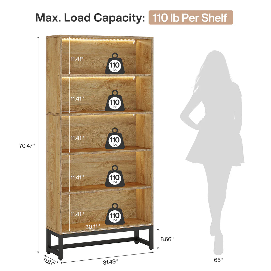 Spacious Display Organizer,Bookshelf