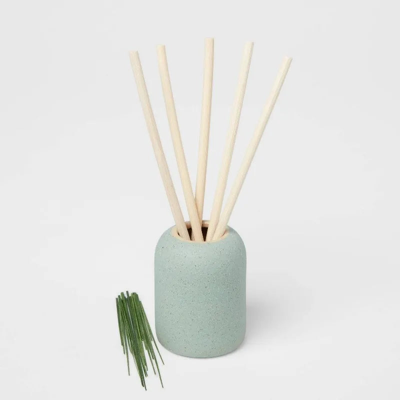 100ml Matte Textured Ceramic Lavender Eucalyptus Diffuser Gray: Home Aromatherapy, No Battery