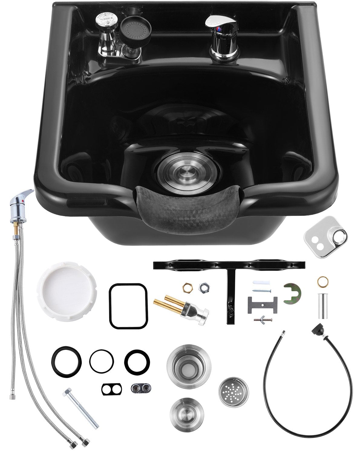 Shampoo Bowl Sink Black ABS Plastic Salon And Spa Hair Sink Beauty Salon Equipment For Hair Stylists