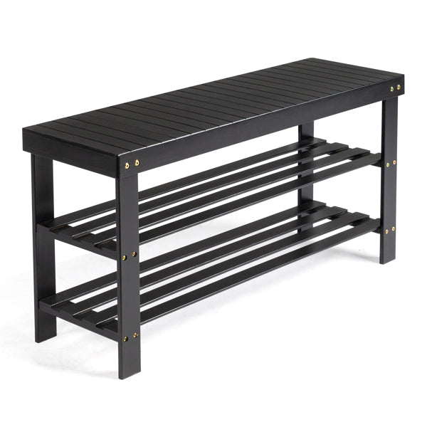 3-Tier Seamless Top Bamboo Shoe Rack