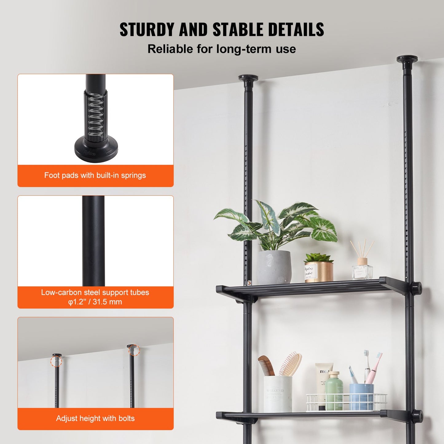 Over The Toilet Storage 4-Tier Bathroom Shelf Rack Space Saver Organizer
