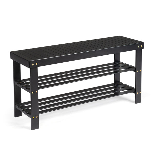 3-Tier Seamless Top Bamboo Shoe Rack