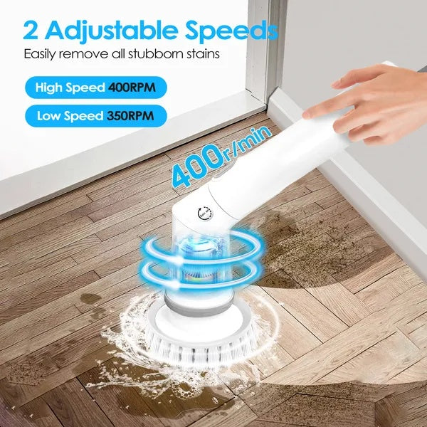 PowerClean™ Electric Spin Scrubber – Cordless Deep Cleaning Brush (6 Heads)