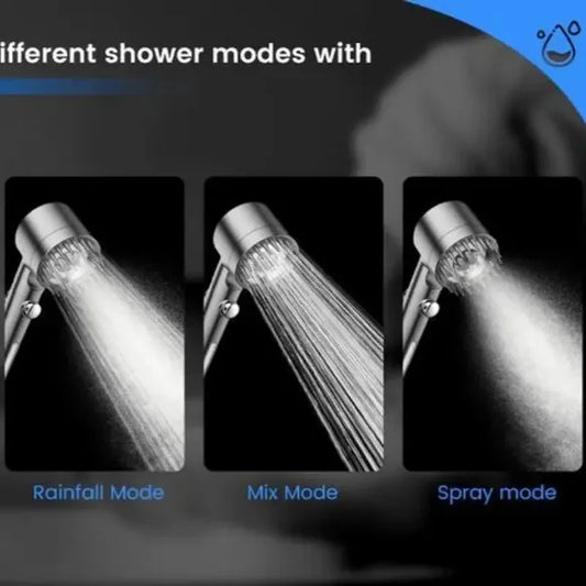Shower Head, High Pressure Flow Multiple Modes, 5 Layers Filter, Hard Water Power Rinse, With Switch, Suitable For Pet Bathing, Vertical Shower, White Turbo Shower
