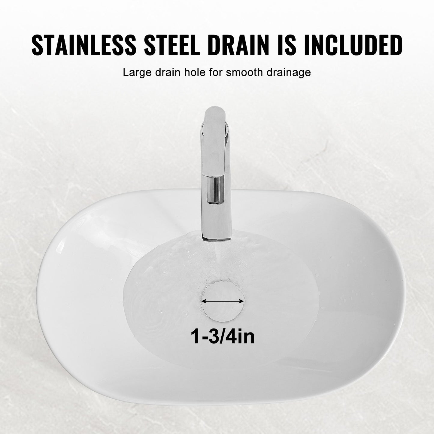 Oval Vessel Sink, 23.3" X 14.2" Bathroom Vessel Sink Bowl Countertop, White Ceramic Bathroom Sinks Above Counter, Bowl Sink With Modern Style, Well-Packaged For Bathroom, Hotel, Toilet, RV