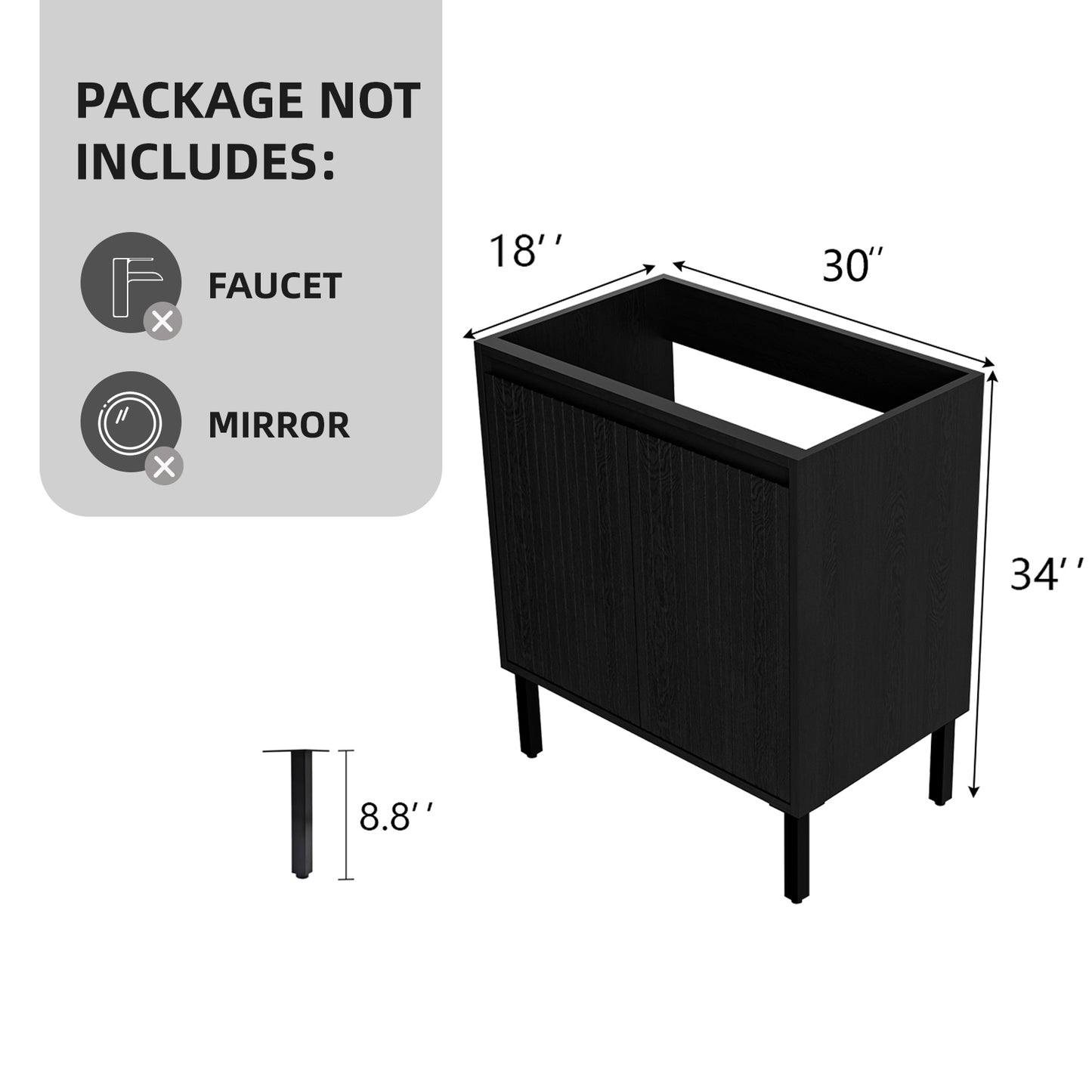 30 Inch Bathroom Vanity Without Sink