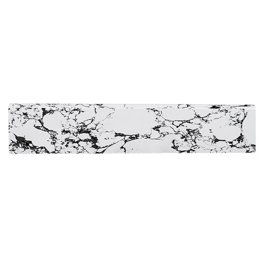 22-inch X 4-inch Bathroom Sink Side Splash, Suitable For Bathroom Vanity Sink Top Sizes, Engineered Marble Stone Side Splash, Panda White.