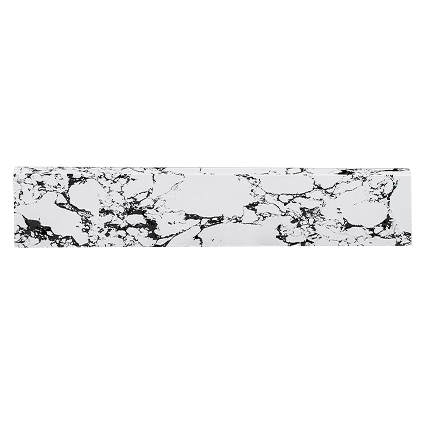 22-inch X 4-inch Bathroom Sink Side Splash, Suitable For Bathroom Vanity Sink Top Sizes, Engineered Marble Stone Side Splash, Panda White.