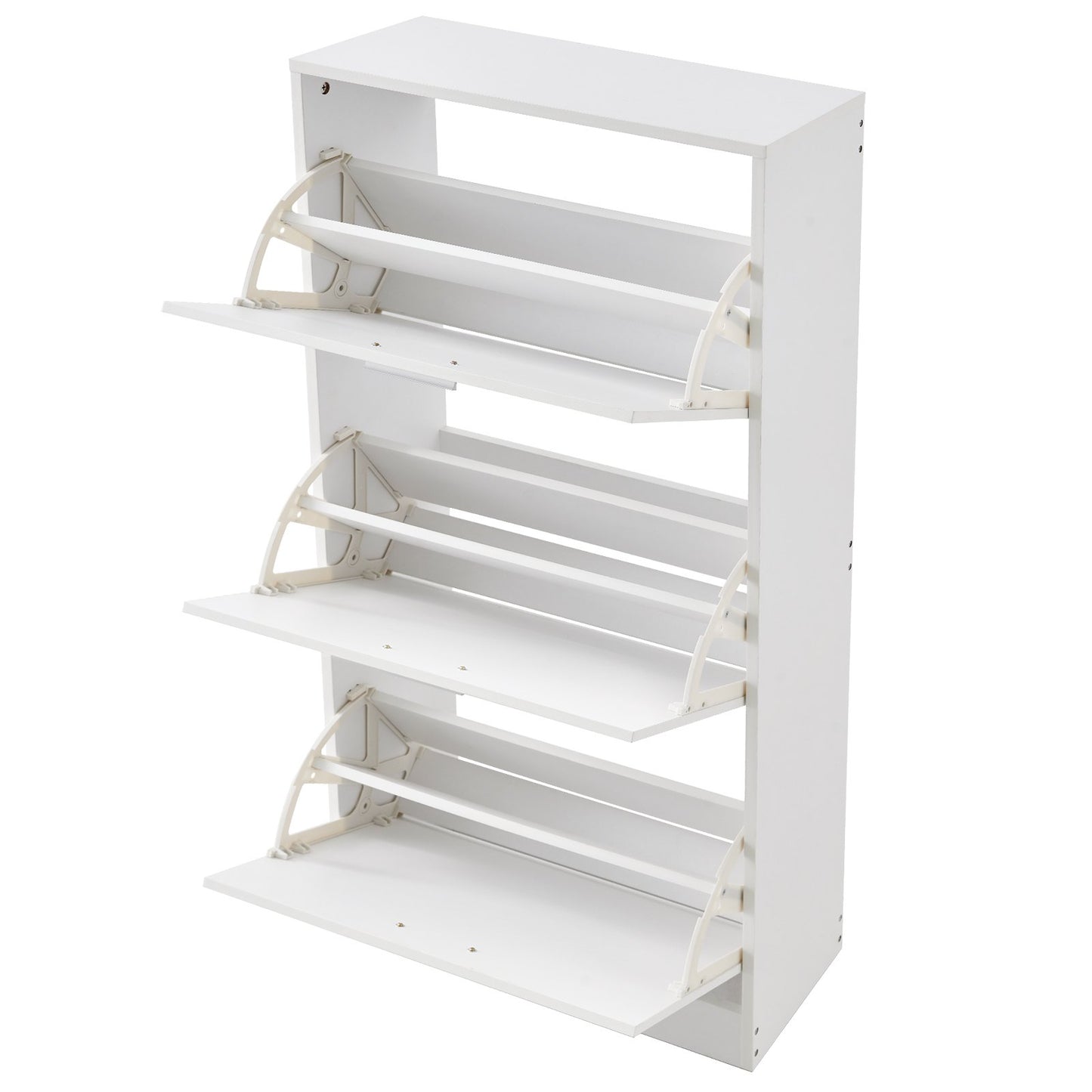 VEVOR Shoe Cabinet With 3 Flip Drawers, Shoe Storage Cabinet For Entryway, Free Standing Shoe Storage Organizer With Side Hooks For Heels, Boots, Slippers In Hallway, Living Room