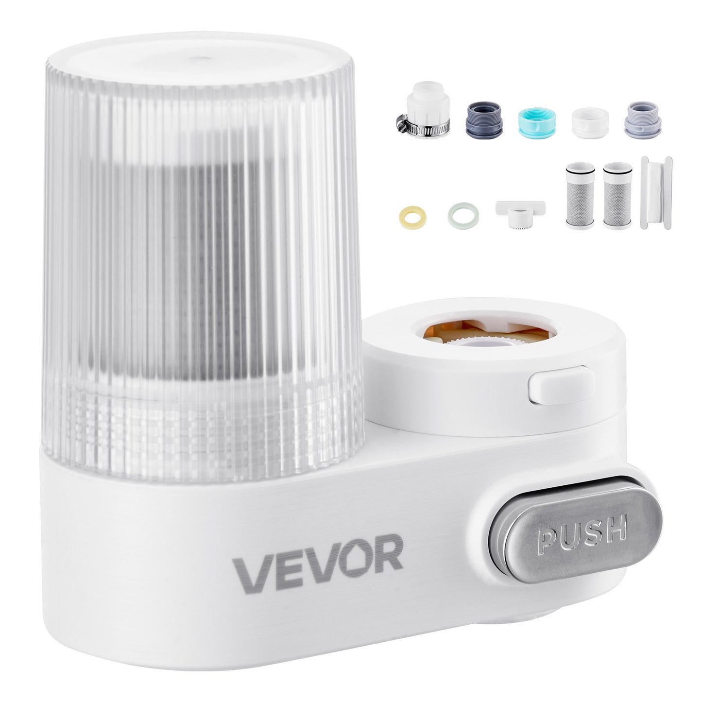 Faucet Mount Water Filters Sink Water Purifier For Kitchen White Vertical