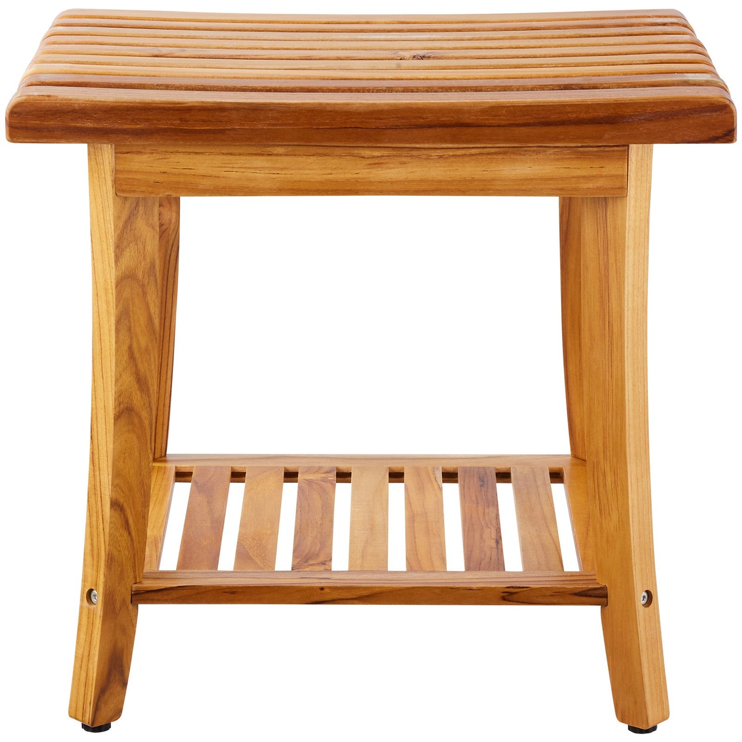 Teak Shower Bench 20 X 14.3 X 17.9 In Wood Shower Stool Chair For Bathroom