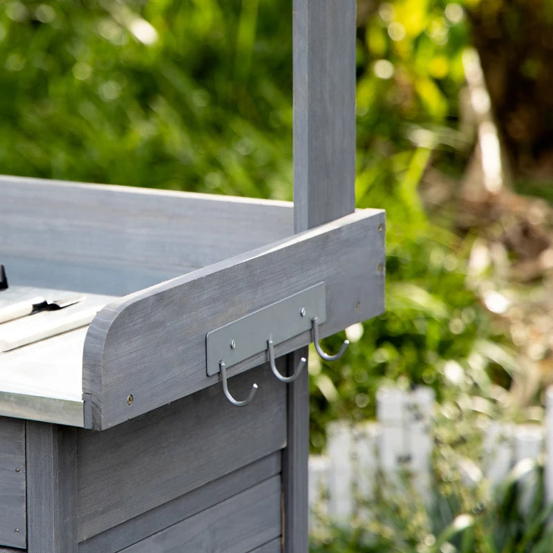 Outdoor Potting Bench Table With Removable Sink
